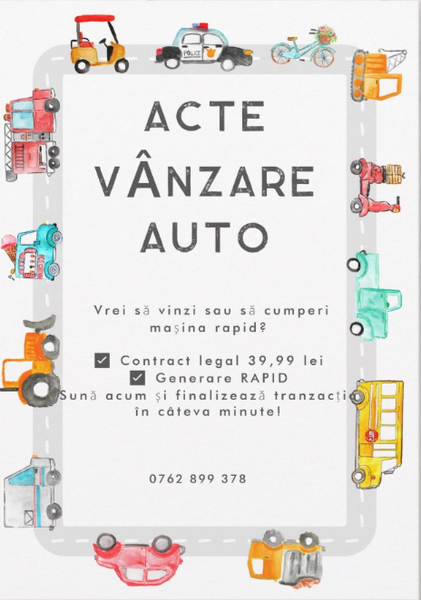 Contracte vanzare cumparare auto - acte auto - rapid.